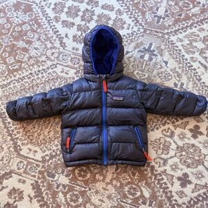 Patagonia Kids Baby 12-18 Navy Blue Puffer Winter Snow Jacket